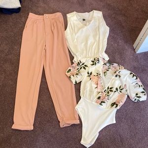 Shein Business Casual Pants and 2 Body Suits